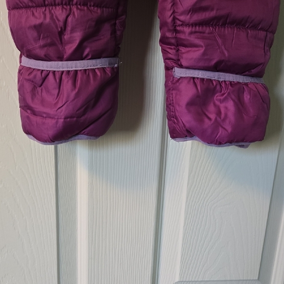 Pink Platinum Fleece-lined 12-18 M Hooded Purple Snowsuit Winter Snow Pants - Picture 3 of 6
